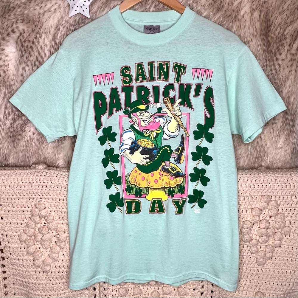 Vintage Saint Patrick’s Day Leprechaun Single Stitch T-Shirt